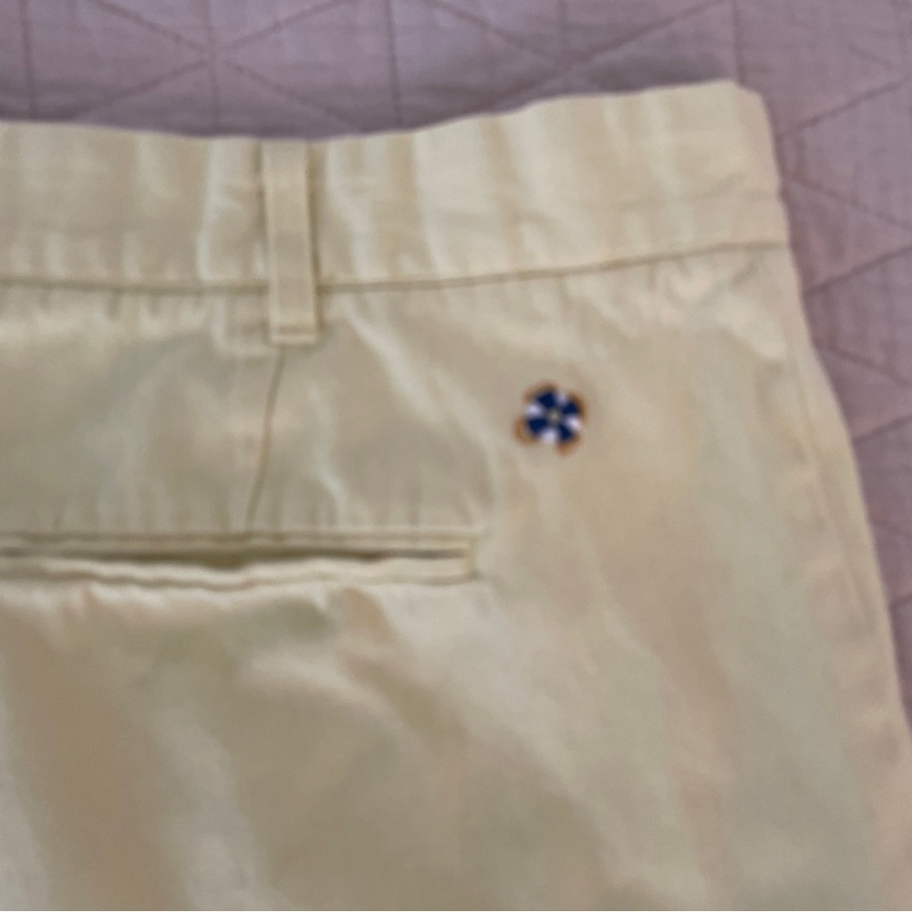 CASTAWAY NANTUCKET ISLAND CISCO SHORT STRETCH TWILL NEON YELLOW Size 38 $89.50 - Picture 7 of 8